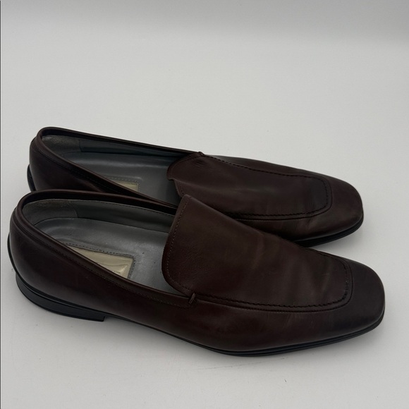 Kenneth Cole Dark Brown Leather Slip-On Loafers men 13M casual office retro Y2K